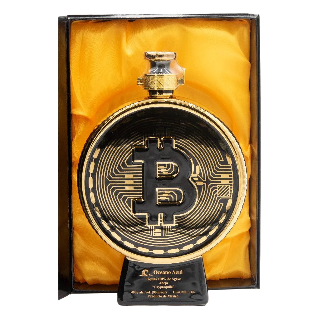 Buy Oceano Azul Bitcoin Cryptoquila Anejo Tequila 1L Online - Oceano Azul  Liquor
