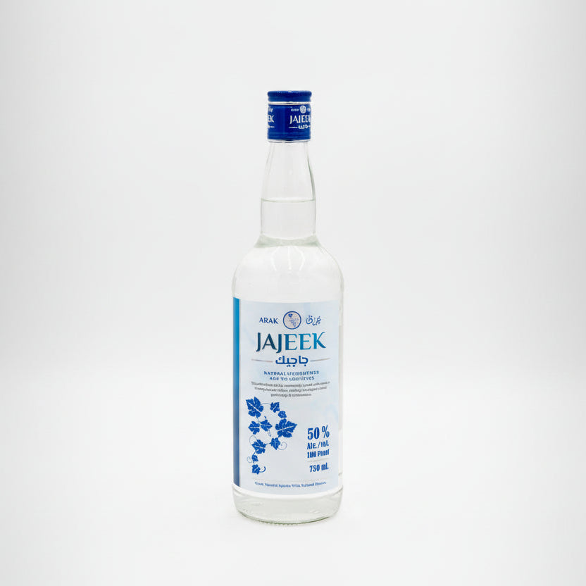 Arak Jajeek Blue Label 750ml High Proof Jordanian Arak 50% ABV